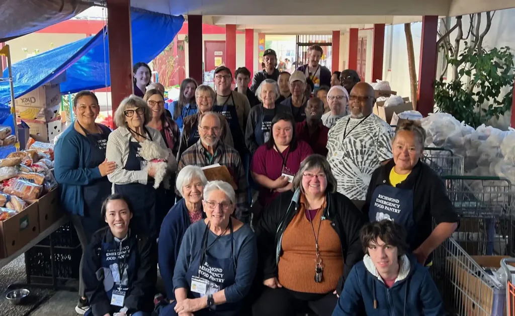 Large group of volunteers